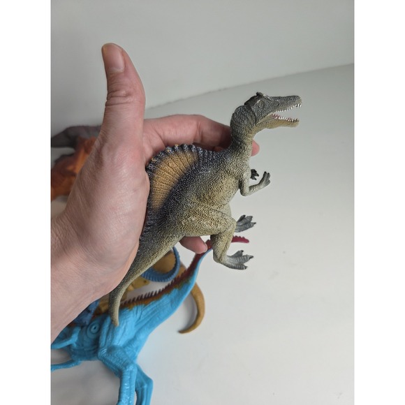 Lot Of 7 Different Brand Detailed Dinosaurs PVC Figures Velociraptor Trex Sound - Picture 2 of 10